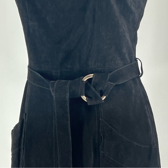FREE PEOPLE Black Suede Jumper Mini Dress or Tunic 10 - Picture 6 of 11